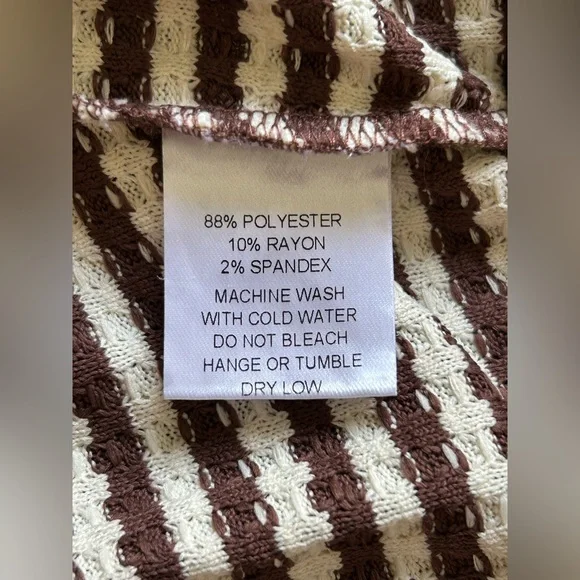 Bohme - Brown and Cream Striped Crewneck Sweater - Picture 5 of 5